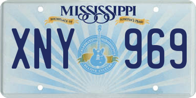 MS license plate XNY969