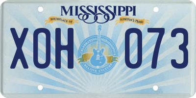 MS license plate XOH073