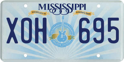 MS license plate XOH695