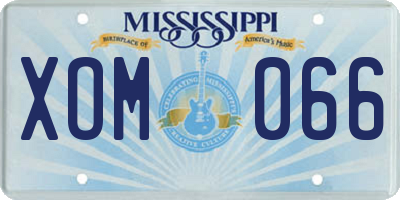 MS license plate XOM066