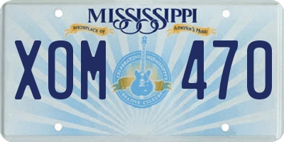 MS license plate XOM470