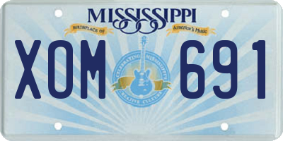 MS license plate XOM691