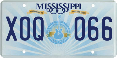 MS license plate XOQ066