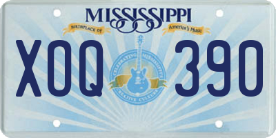 MS license plate XOQ390