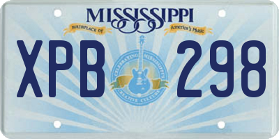MS license plate XPB298