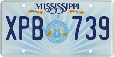 MS license plate XPB739