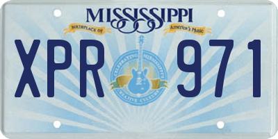MS license plate XPR971