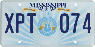 MS license plate XPT074