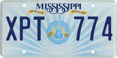 MS license plate XPT774