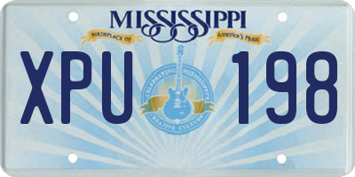 MS license plate XPU198