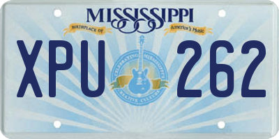 MS license plate XPU262