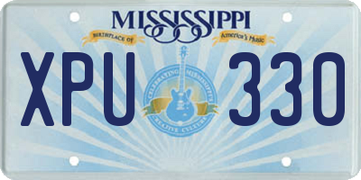 MS license plate XPU330