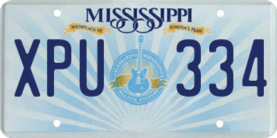 MS license plate XPU334