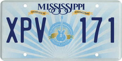 MS license plate XPV171