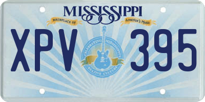 MS license plate XPV395