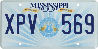MS license plate XPV569