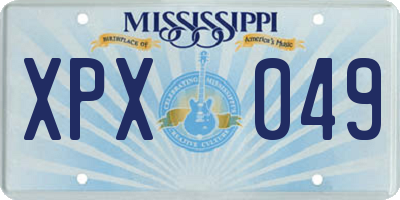 MS license plate XPX049
