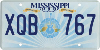 MS license plate XQB767