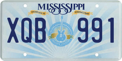 MS license plate XQB991