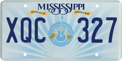 MS license plate XQC327