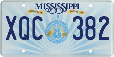MS license plate XQC382
