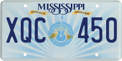 MS license plate XQC450