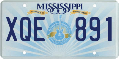 MS license plate XQE891