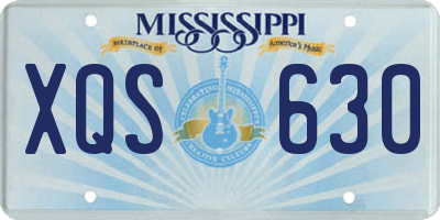 MS license plate XQS630