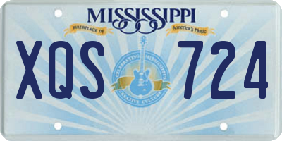MS license plate XQS724