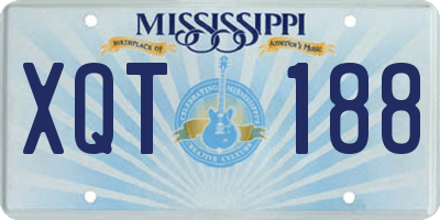 MS license plate XQT188
