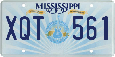 MS license plate XQT561