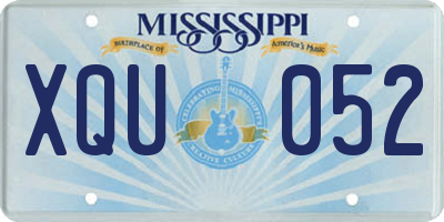 MS license plate XQU052
