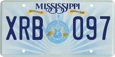 MS license plate XRB097