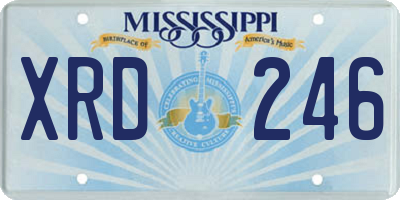 MS license plate XRD246