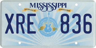 MS license plate XRE836