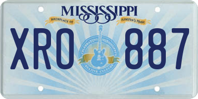 MS license plate XRO887