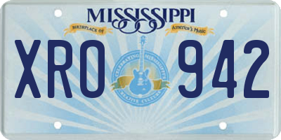 MS license plate XRO942