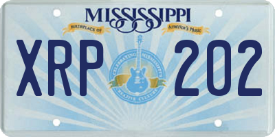 MS license plate XRP202
