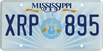 MS license plate XRP895