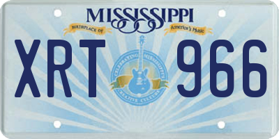 MS license plate XRT966