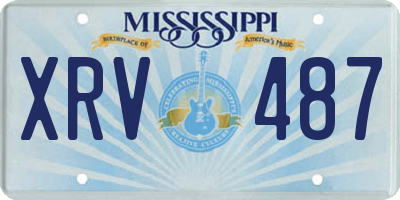 MS license plate XRV487