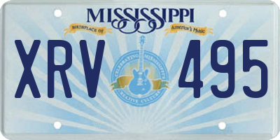 MS license plate XRV495
