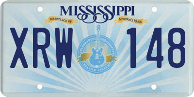 MS license plate XRW148