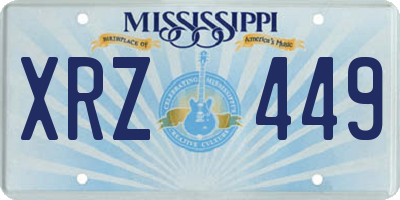 MS license plate XRZ449