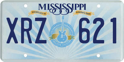 MS license plate XRZ621