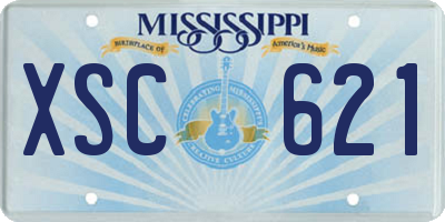 MS license plate XSC621