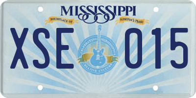 MS license plate XSE015