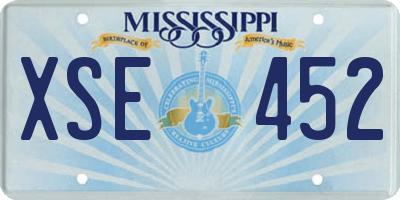 MS license plate XSE452