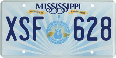 MS license plate XSF628