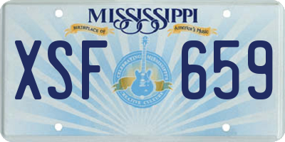 MS license plate XSF659